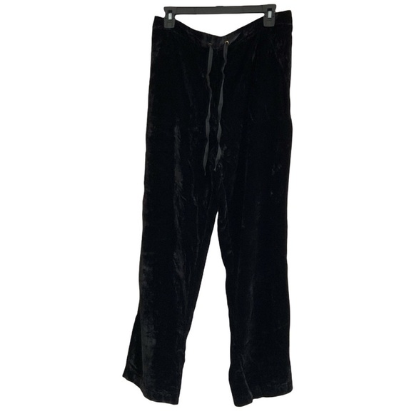 Nwt Sam Edelman 2 Piece Set Black Blue Lace & Velvet Pajamas Size Large - Picture 6 of 8